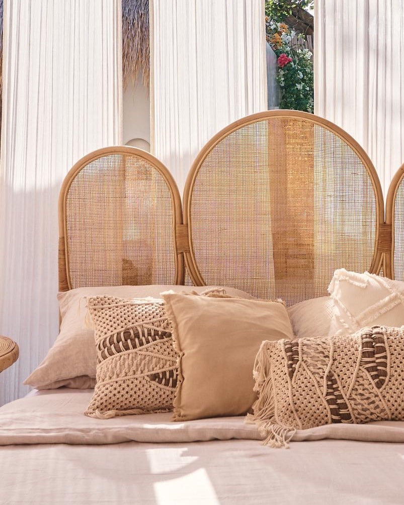 Borneo Tri-Suns Rattan Bedhead