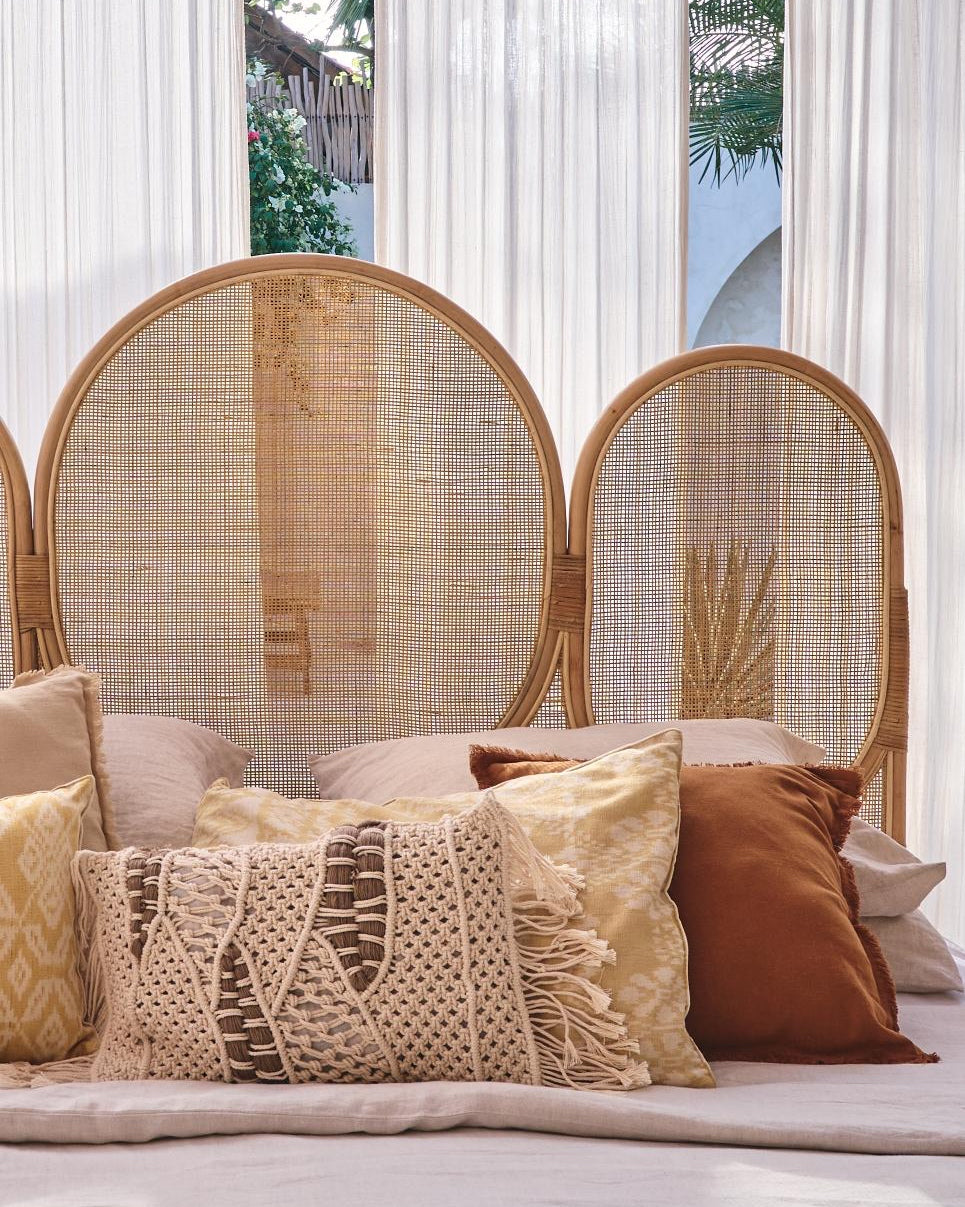 Borneo Tri-Suns Rattan Bedhead