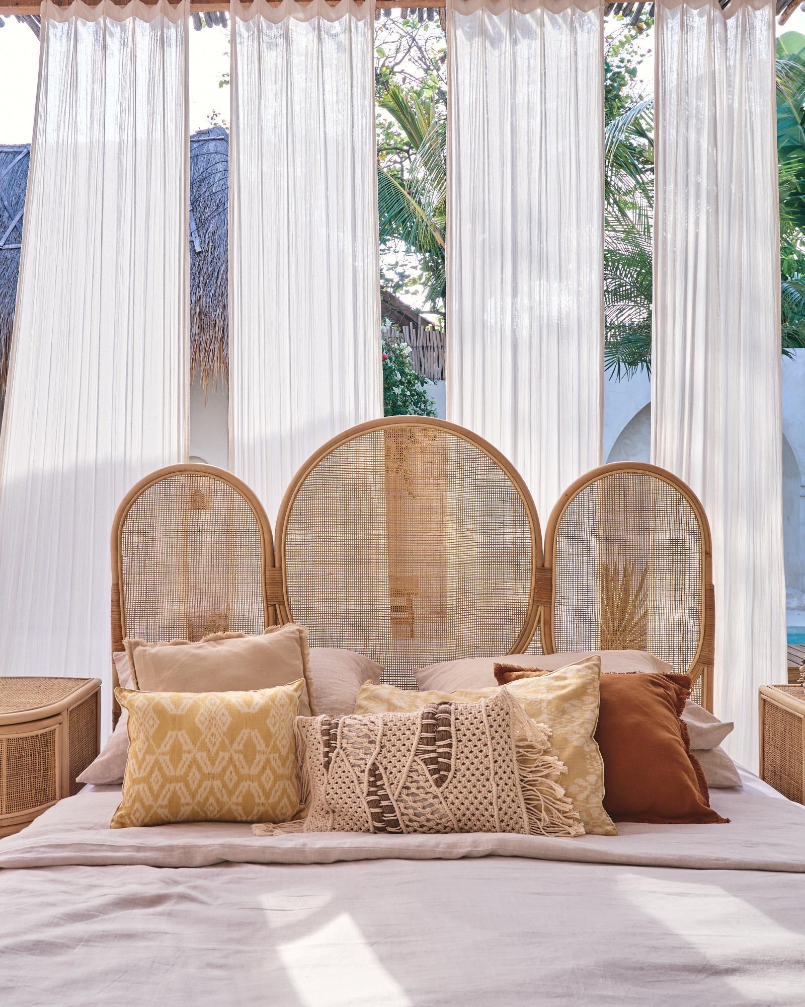 Borneo Tri-Suns Rattan Bedhead