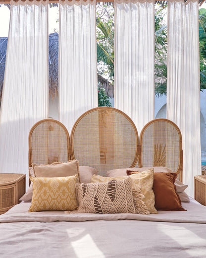 Borneo Tri-Suns Rattan Bedhead