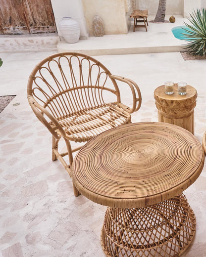 Bunga Bohemian Flower Rattan Chair