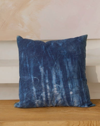 Biru Indigo Blue Tiedye Natural Dye Cushion Cover, 50x50cm