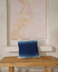 Biru Indigo & White Gradient Natural Dye Cushion Cover, 50x50cm