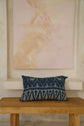 IKAT Indigo Langit Cushion - 50x70cm - Traditional Indonesian Weaving