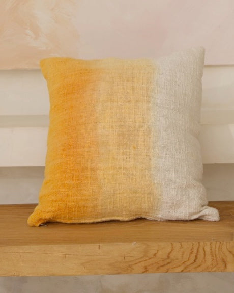 Hand Loomed, Natural Texture Tanah Cushion Covers in Sunrise, 50x50cm