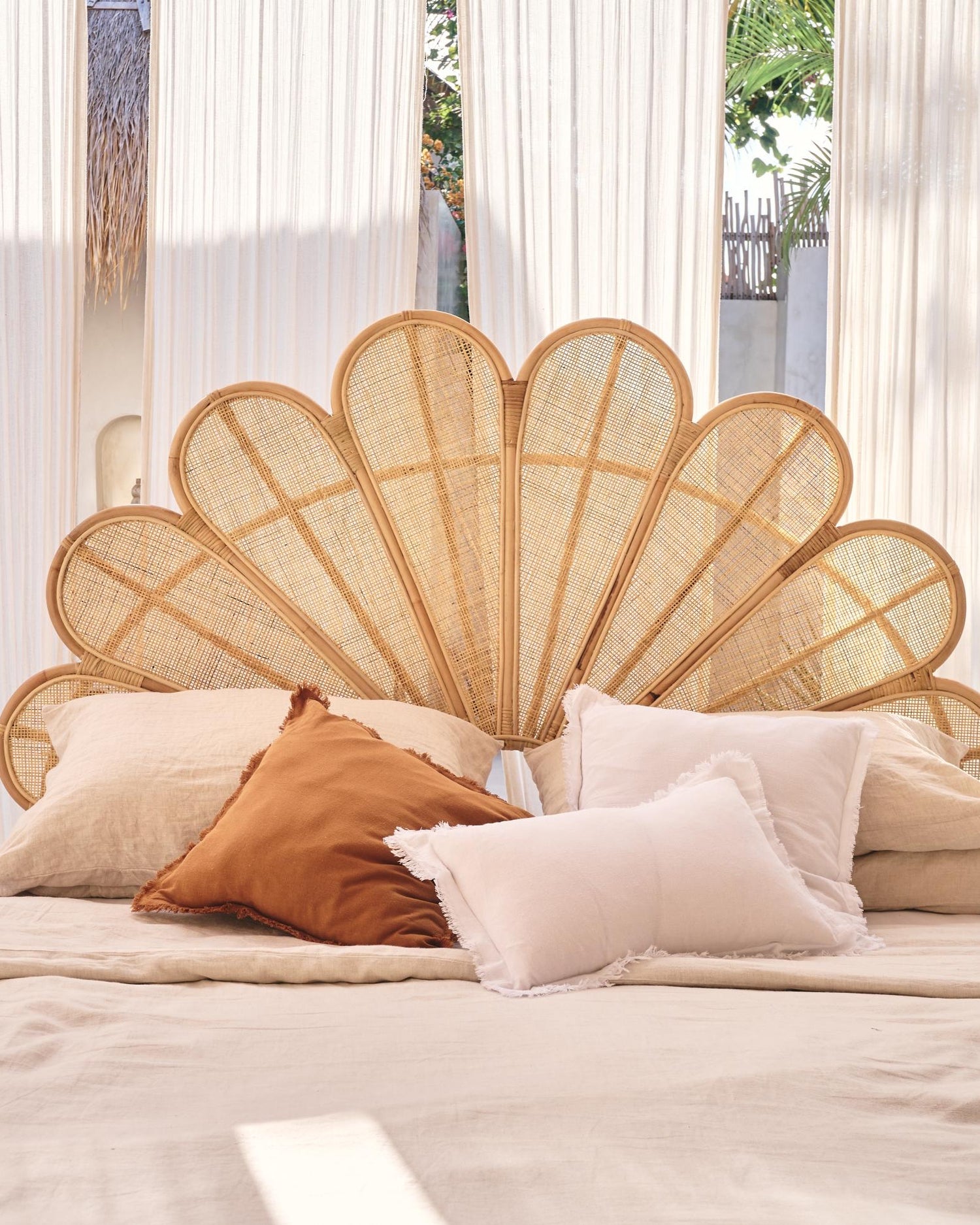 Gili Rattan Flower Bedhead