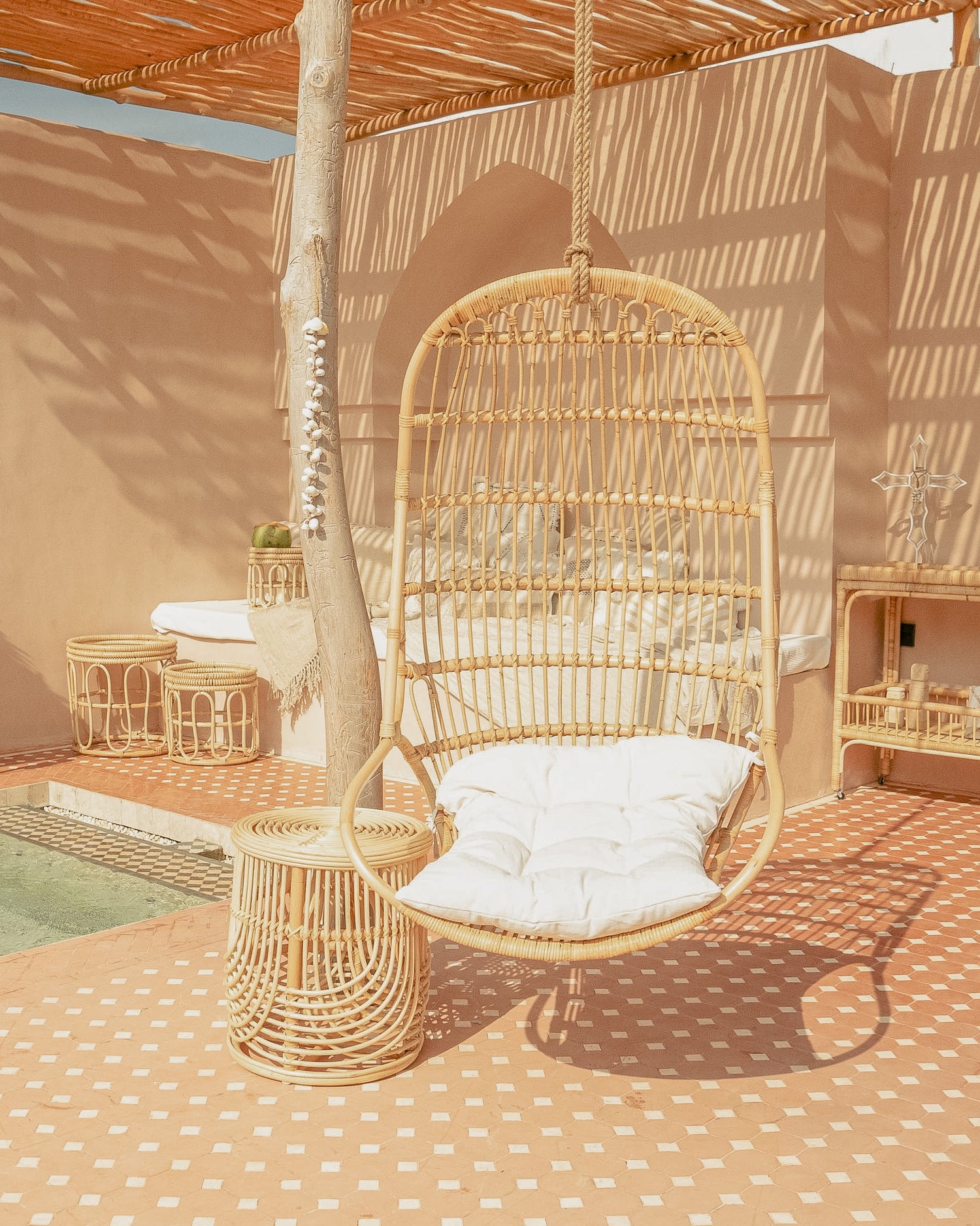 Kasih Hanging Chair Rattan Weave