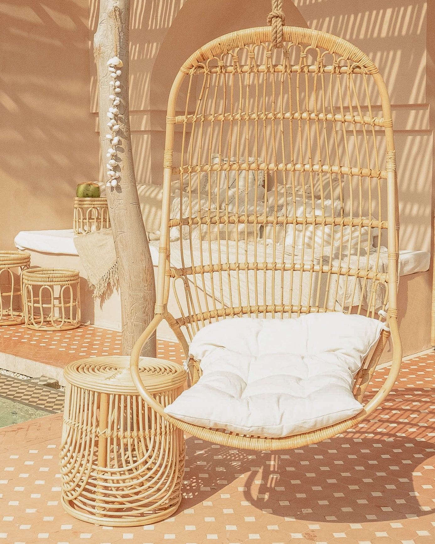 Kasih Hanging Chair Rattan Weave