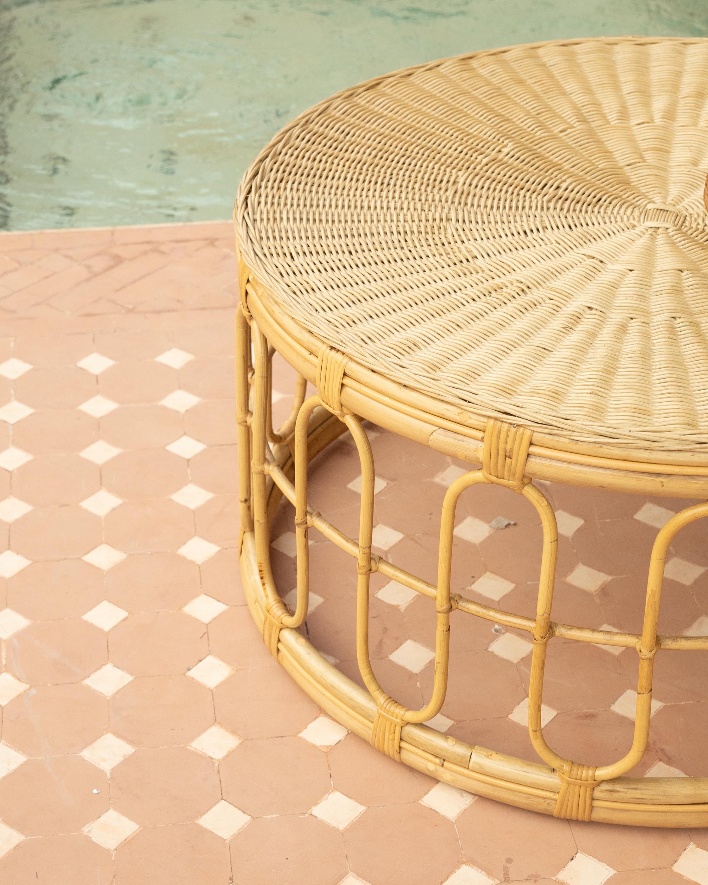 Agung Rattan Wide Round Coffee Table