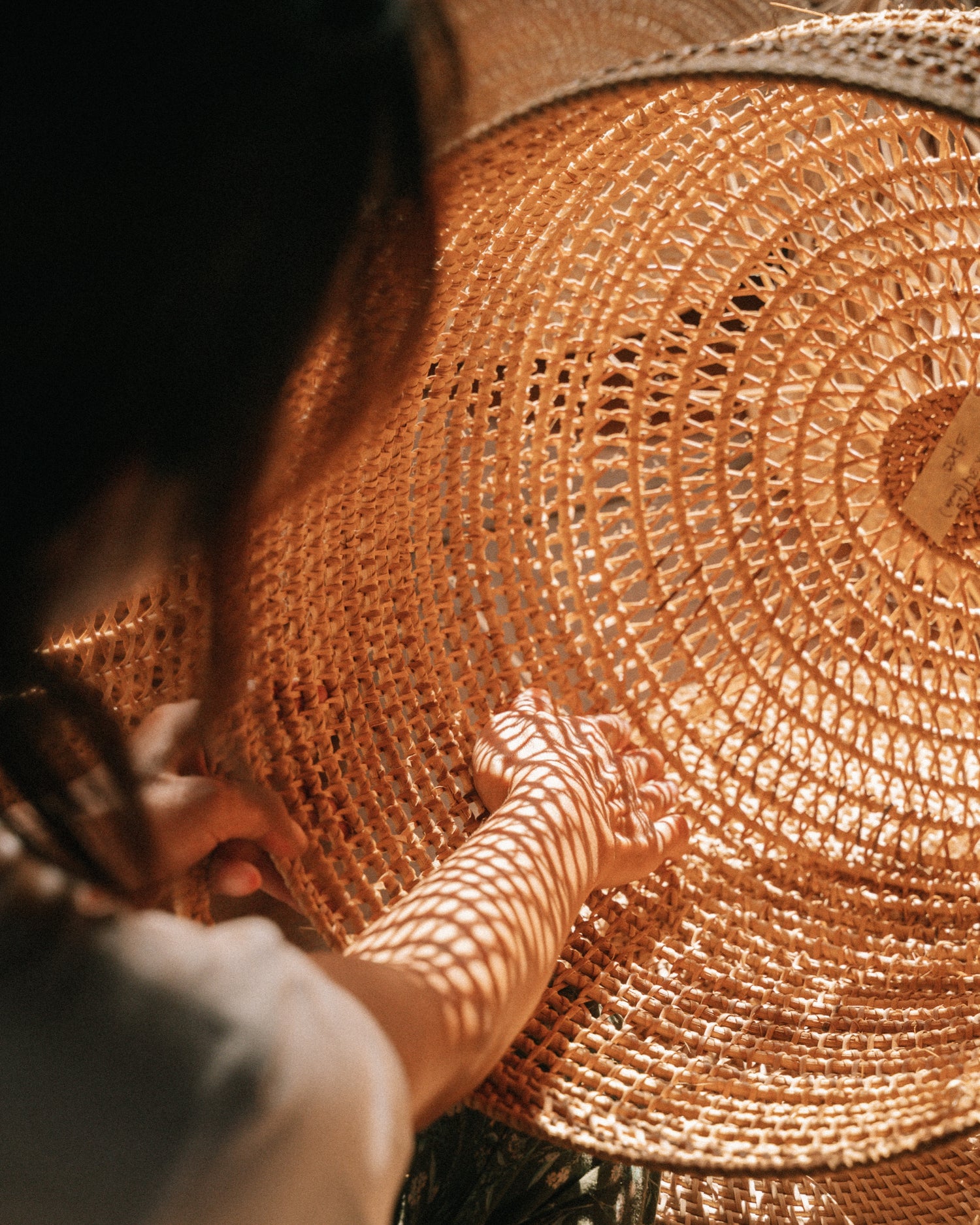 Natural Woven Basket with lids - Medium, Small