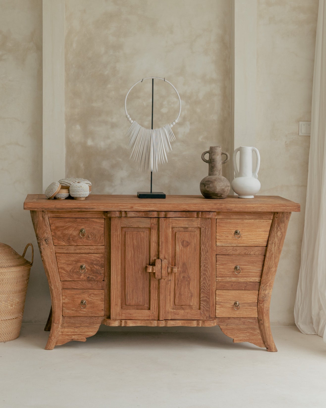 Teak Console Cabinet