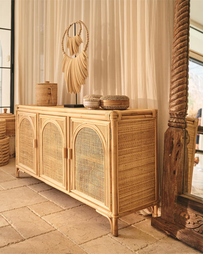 Busur Rattan Tri Sunrise Console Cupboard