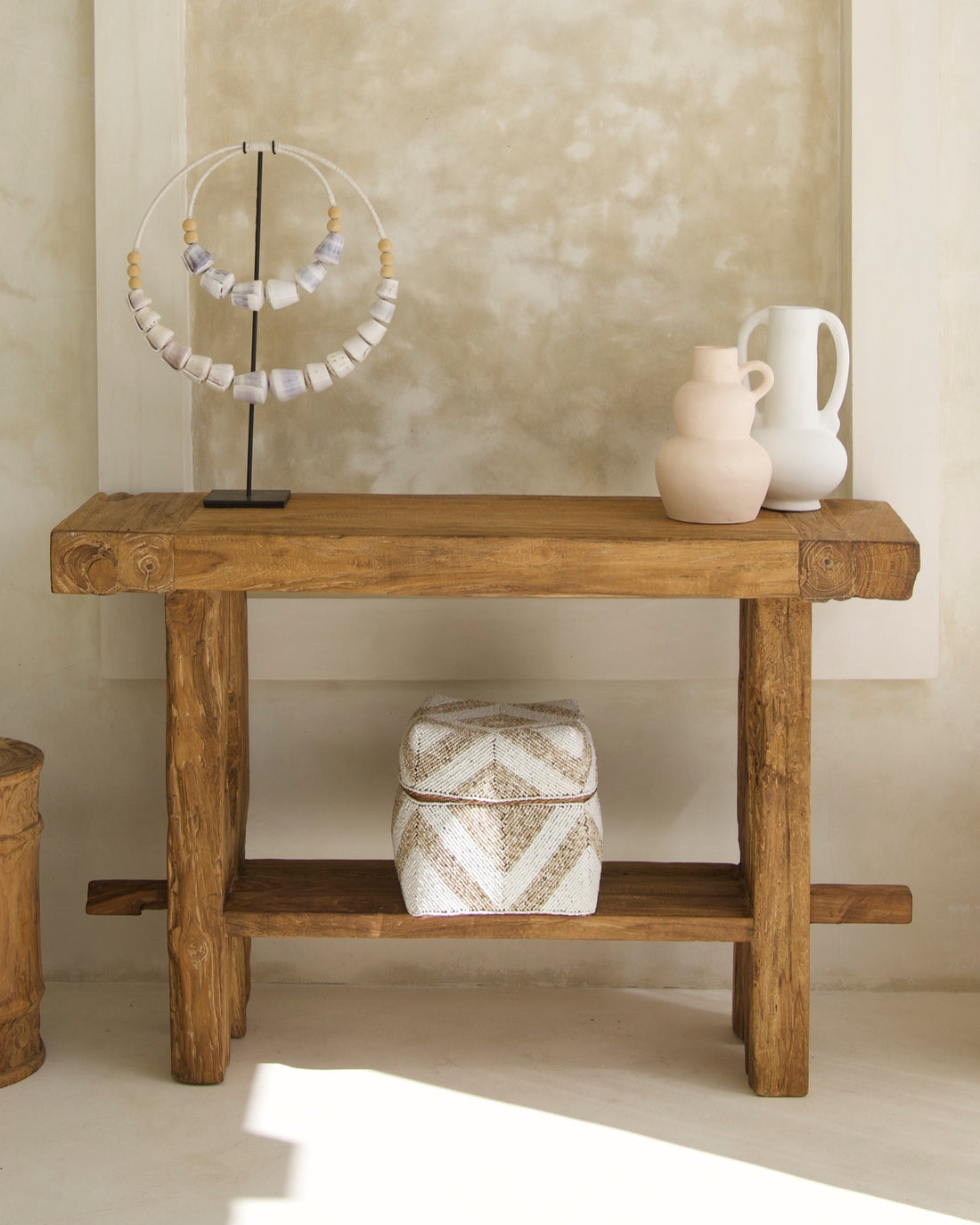 Teak Rustic Side Board Console Table