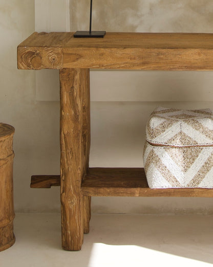 Teak Rustic Side Board Console Table