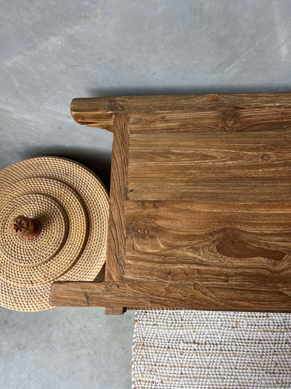 Carved Teak Waves XL Console Table