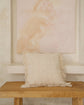 Hand Loomed, Natural Texture Tanah Cushion Covers with fringing Off White