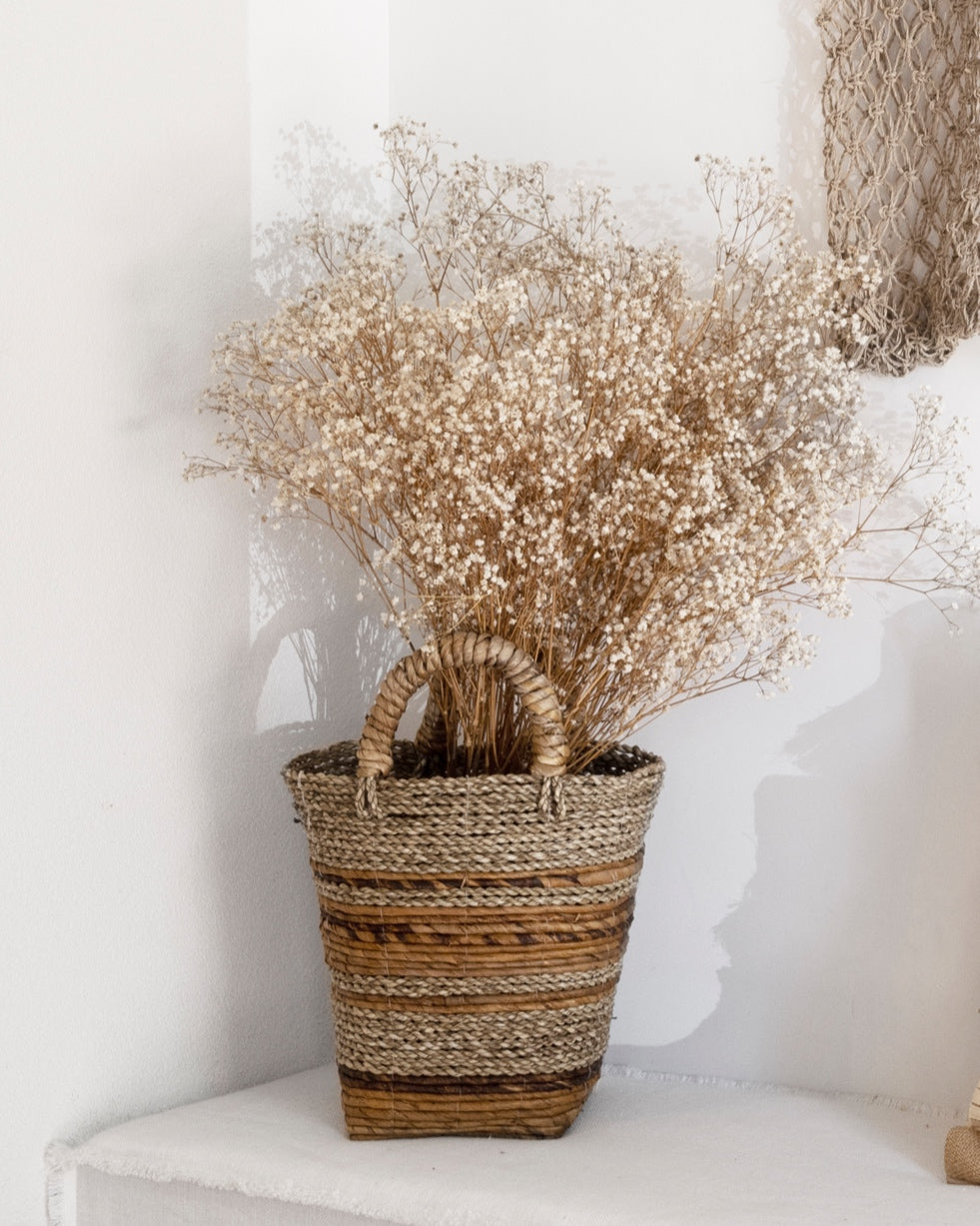 Natural Multi-texture Seagrass Baskets - Small, Medium, Large