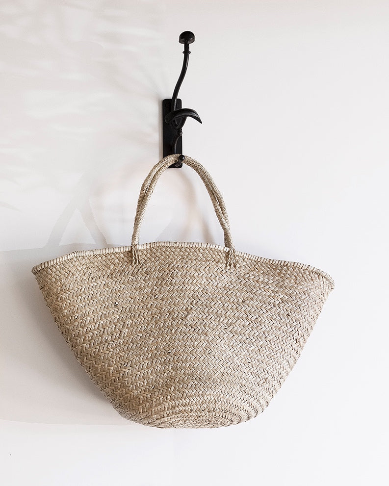 Woven Farmers Beach Basket Bag