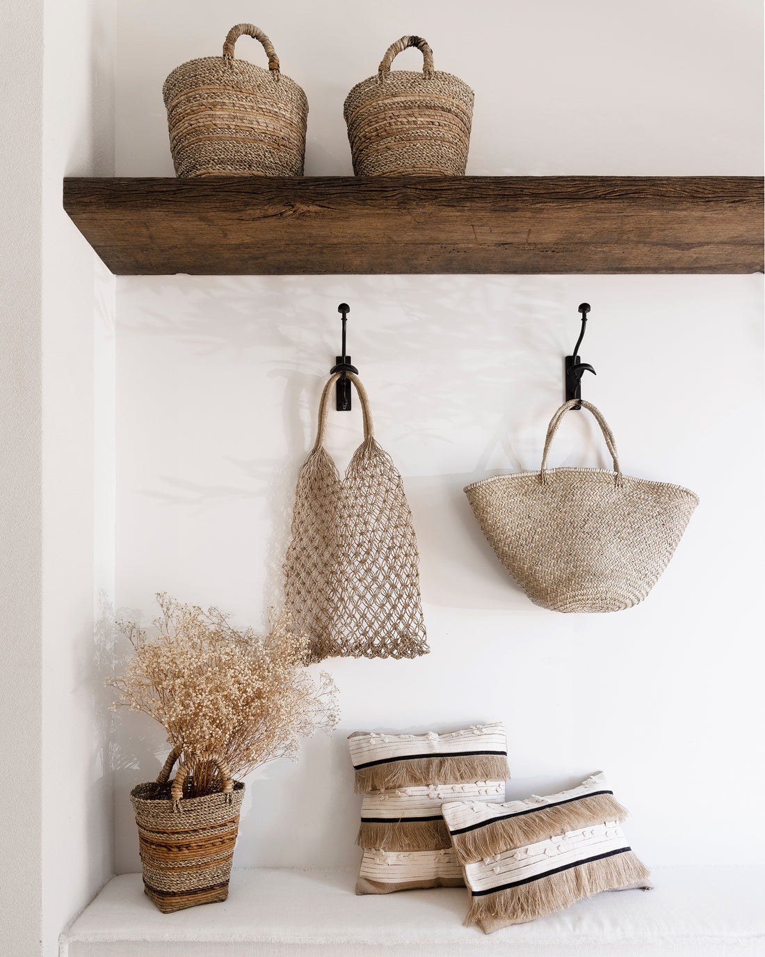 Natural Multi-texture Seagrass Baskets - Small, Medium, Large