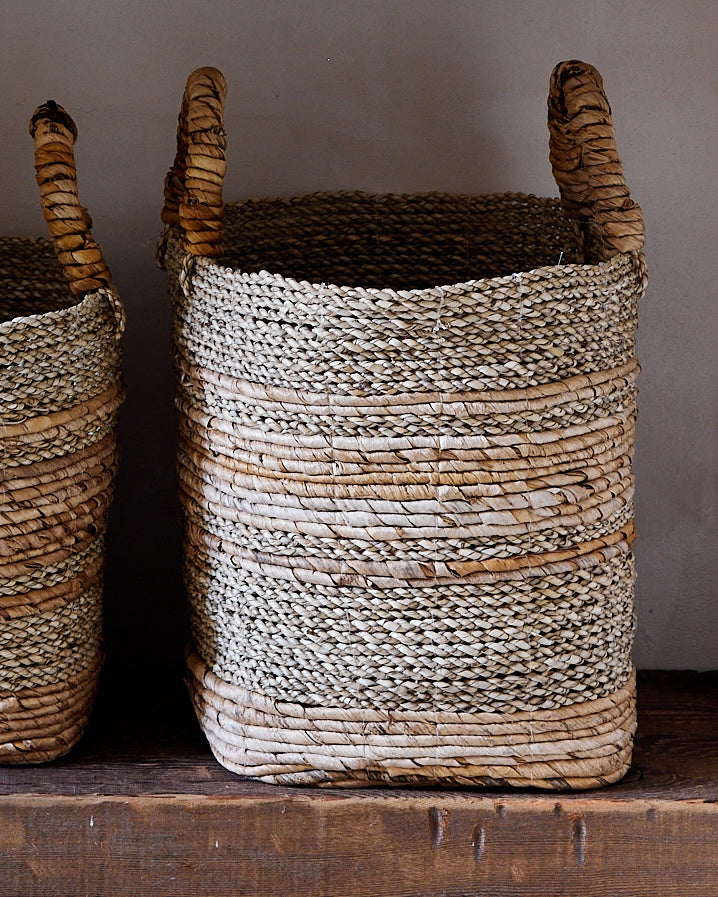 Natural Multi-texture Seagrass Baskets - Small, Medium, Large