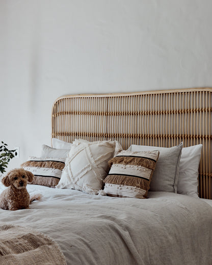 Ceningan Rattan Curved Edge Bedhead