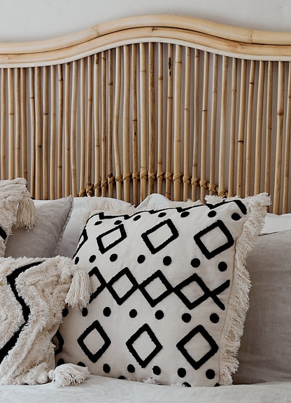 Black White Cushion Aztec Diamond Print, 45x45cm