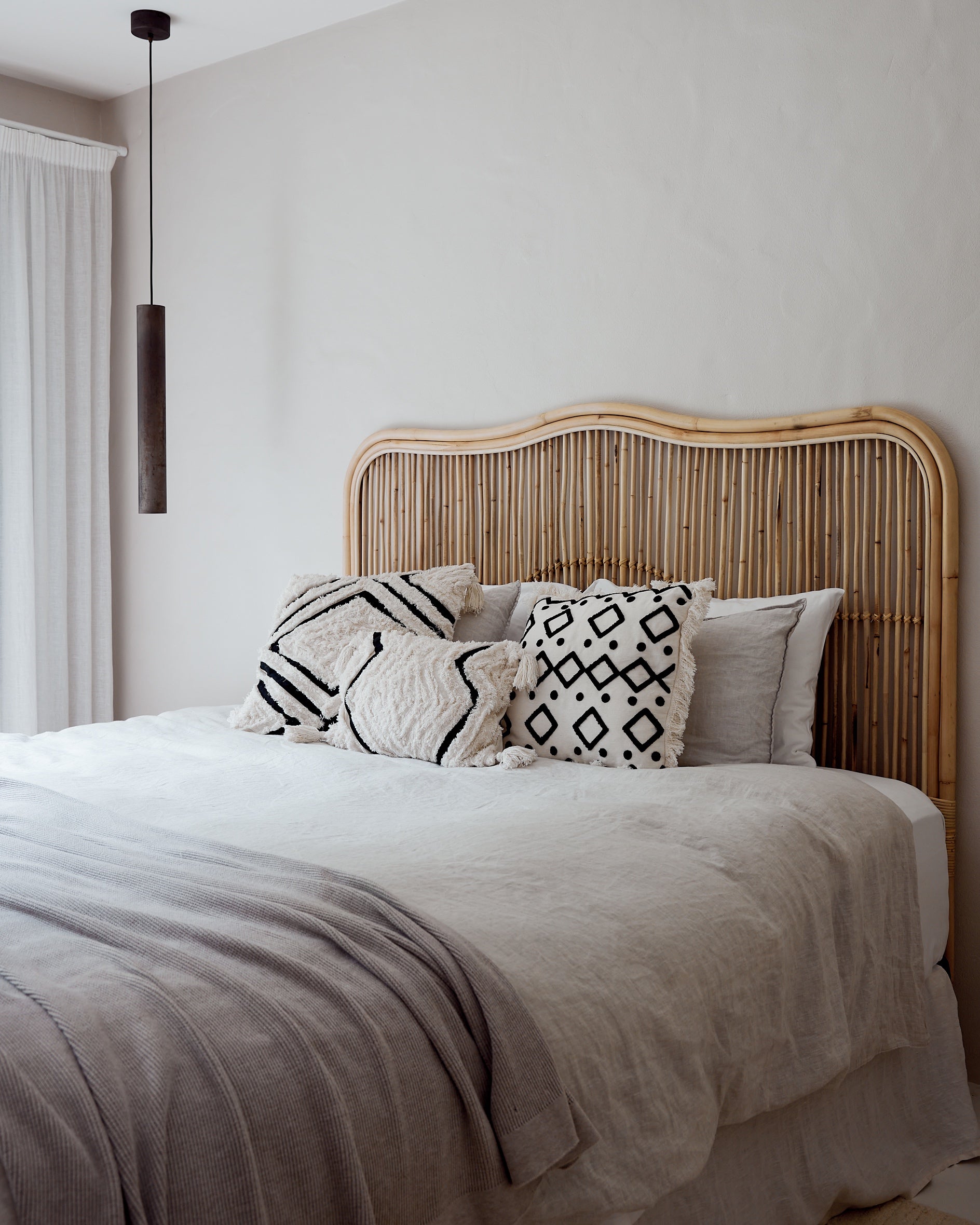 Lembongan Arched Rattan Bedhead