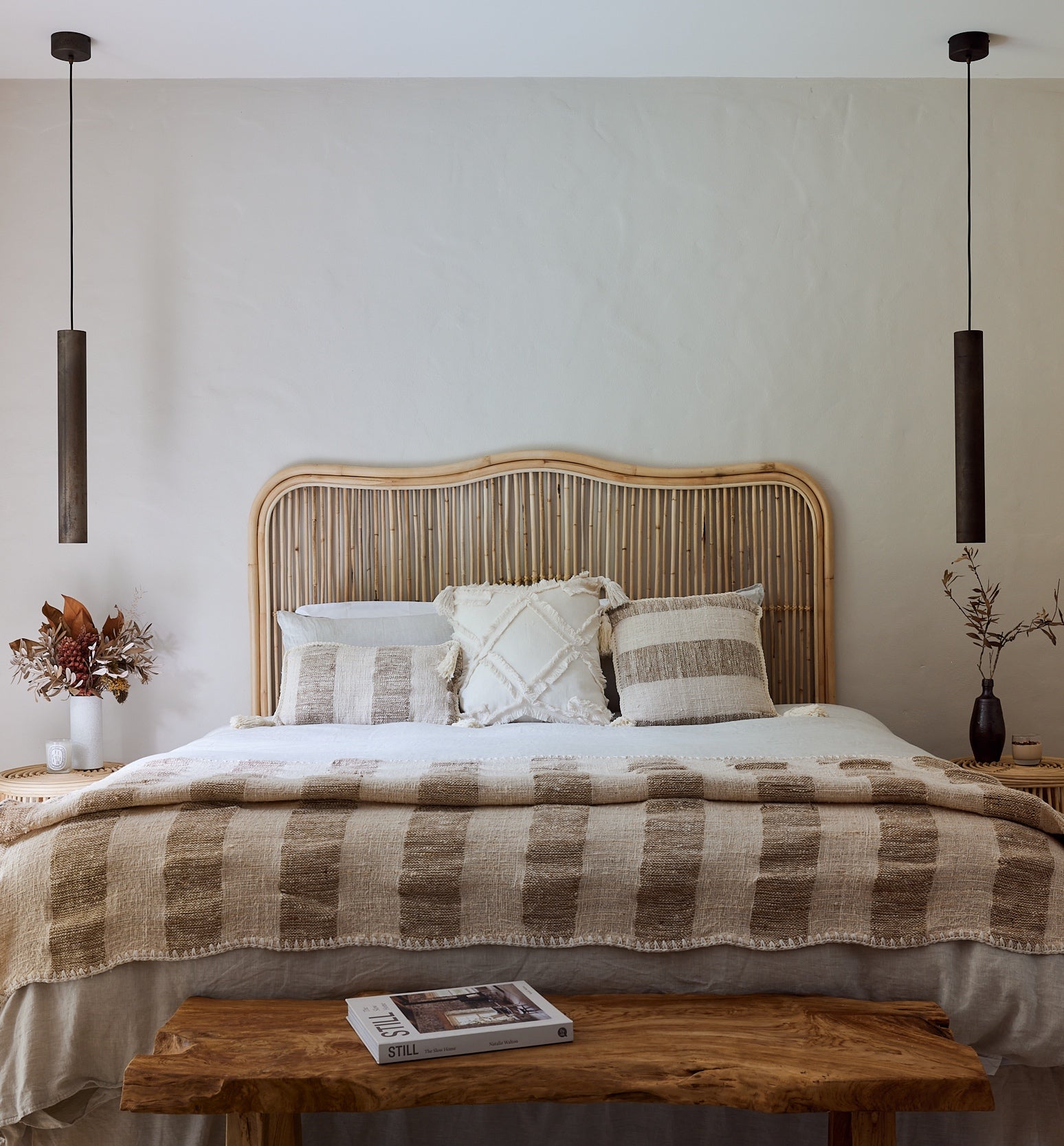 Lembongan Arched Rattan Bedhead