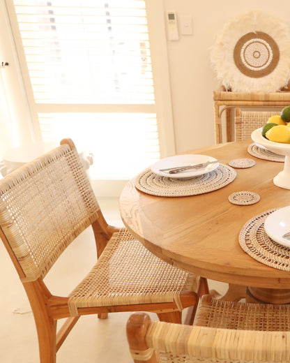 Sumbawa Teak and Rattan Dining Chairs