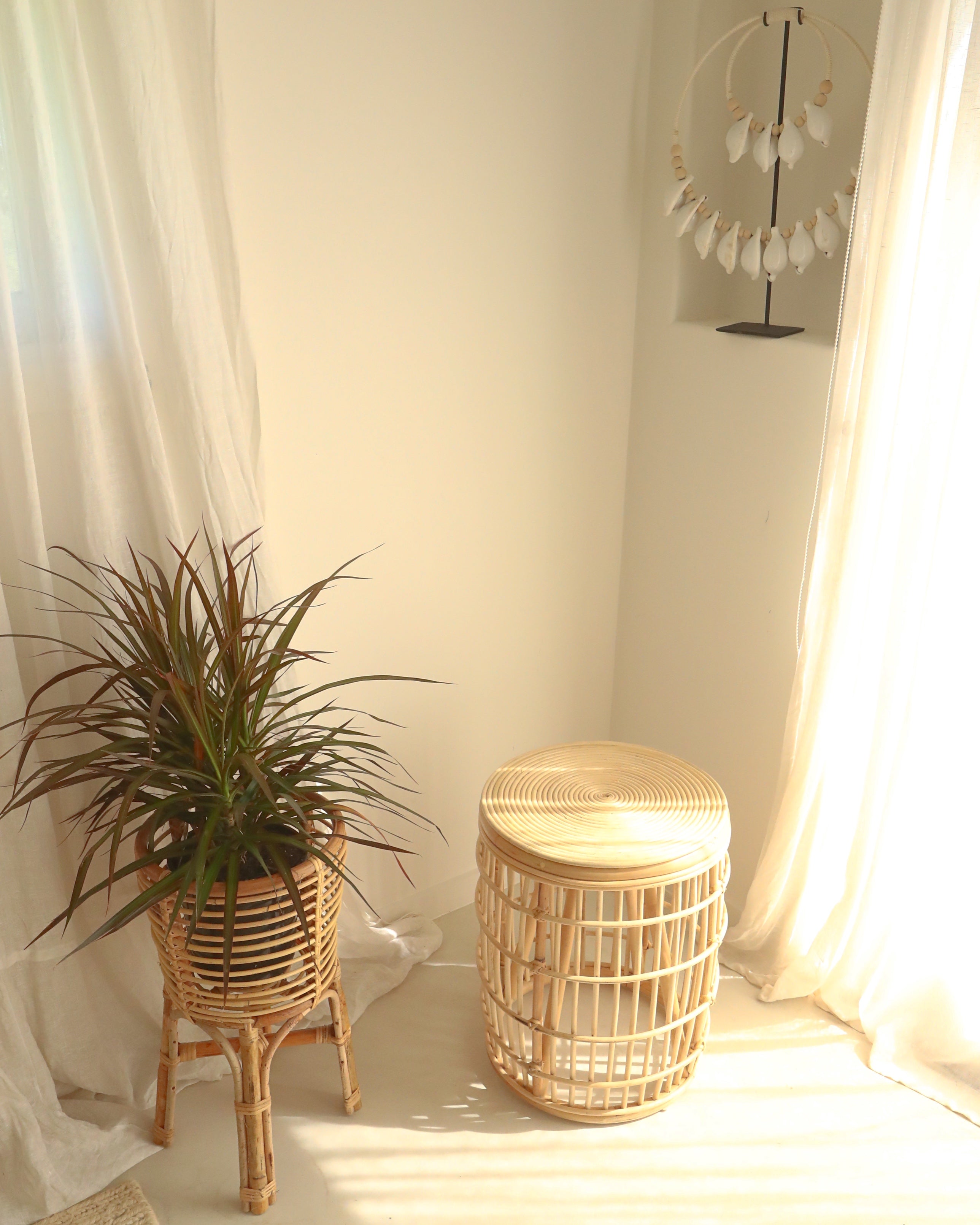 Balangan Rattan Flat Top Side Table