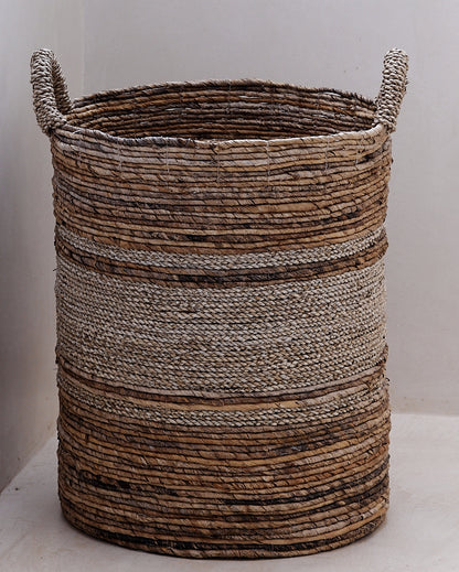 Archipelago Striped Seagrass Baskets - Natural textured stripes