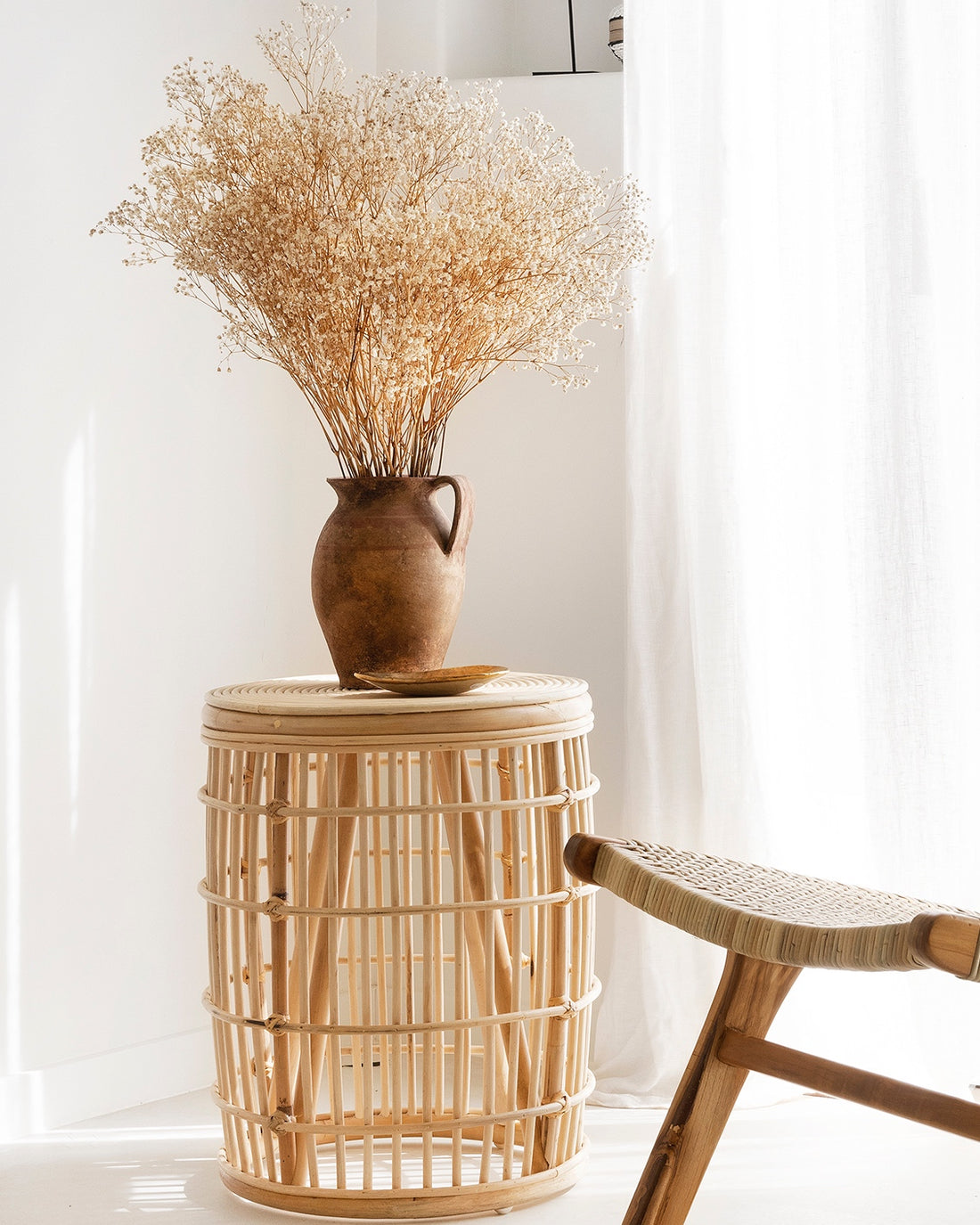 Balangan Rattan Flat Top Side Table