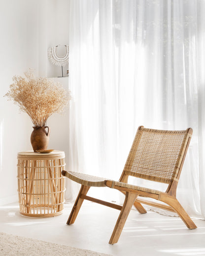 Balangan Rattan Flat Top Side Table