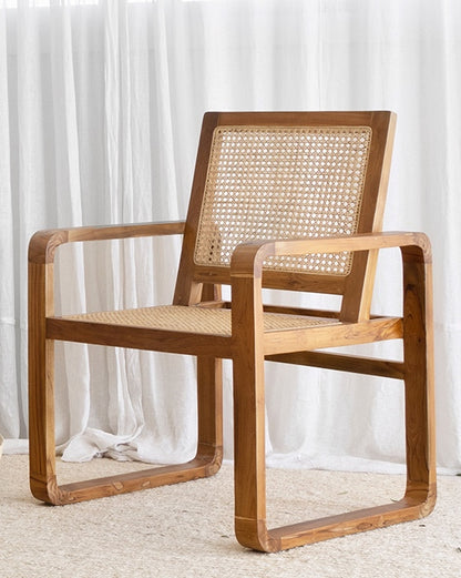 Raja Teak &amp; Woven Rattan Chair