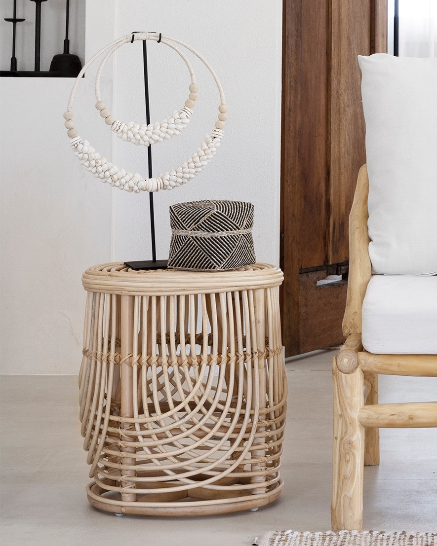 Bingin Rattan Curved Design Side Table