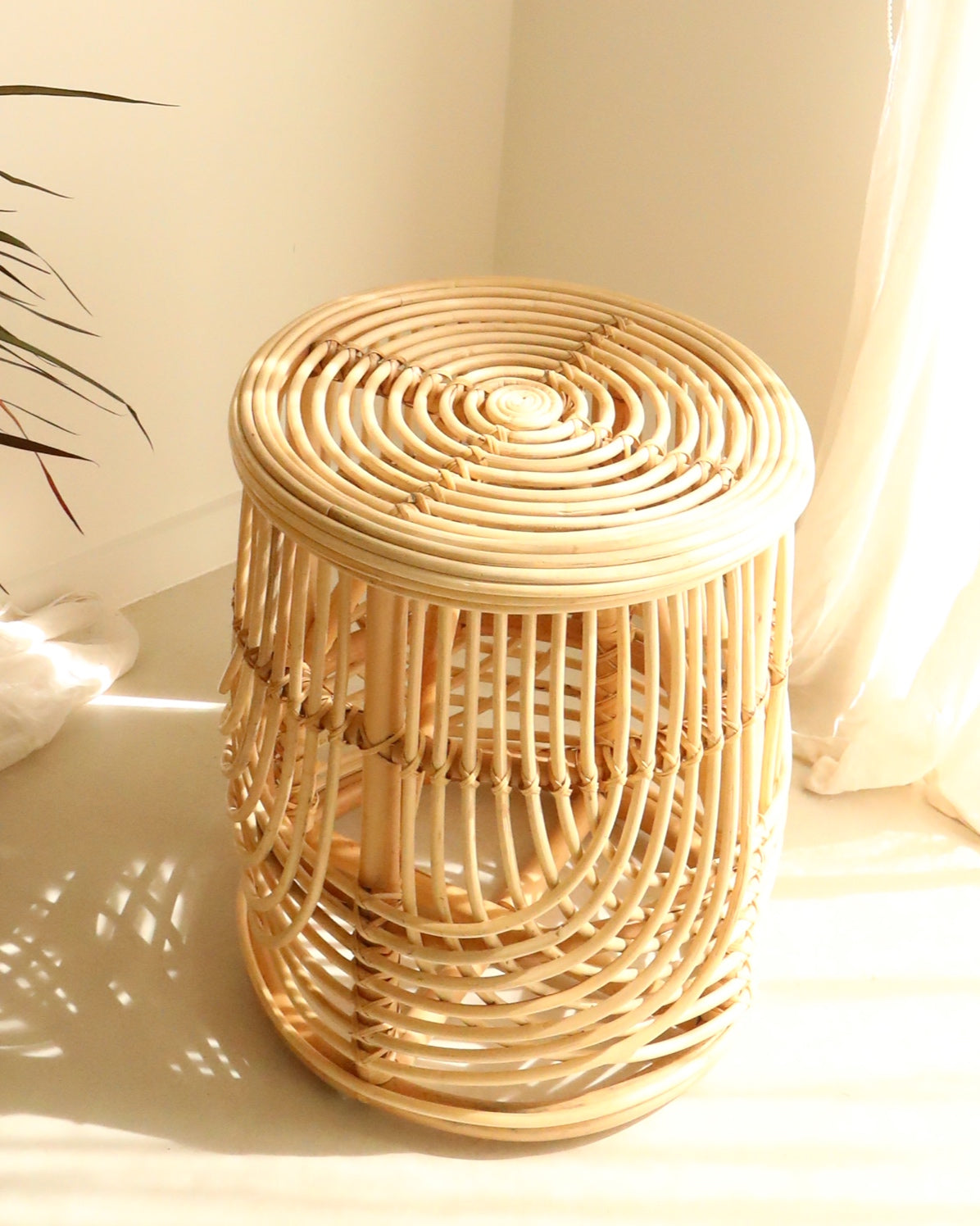 Bingin Rattan Curved Design Side Table