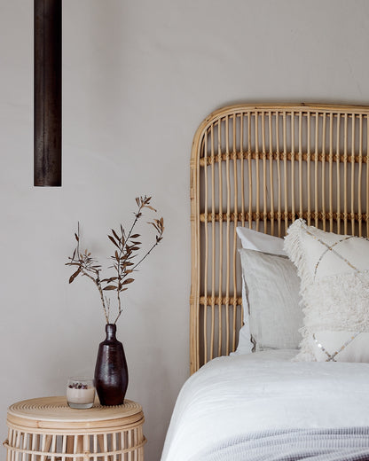 Ceningan Rattan Curved Edge Bedhead