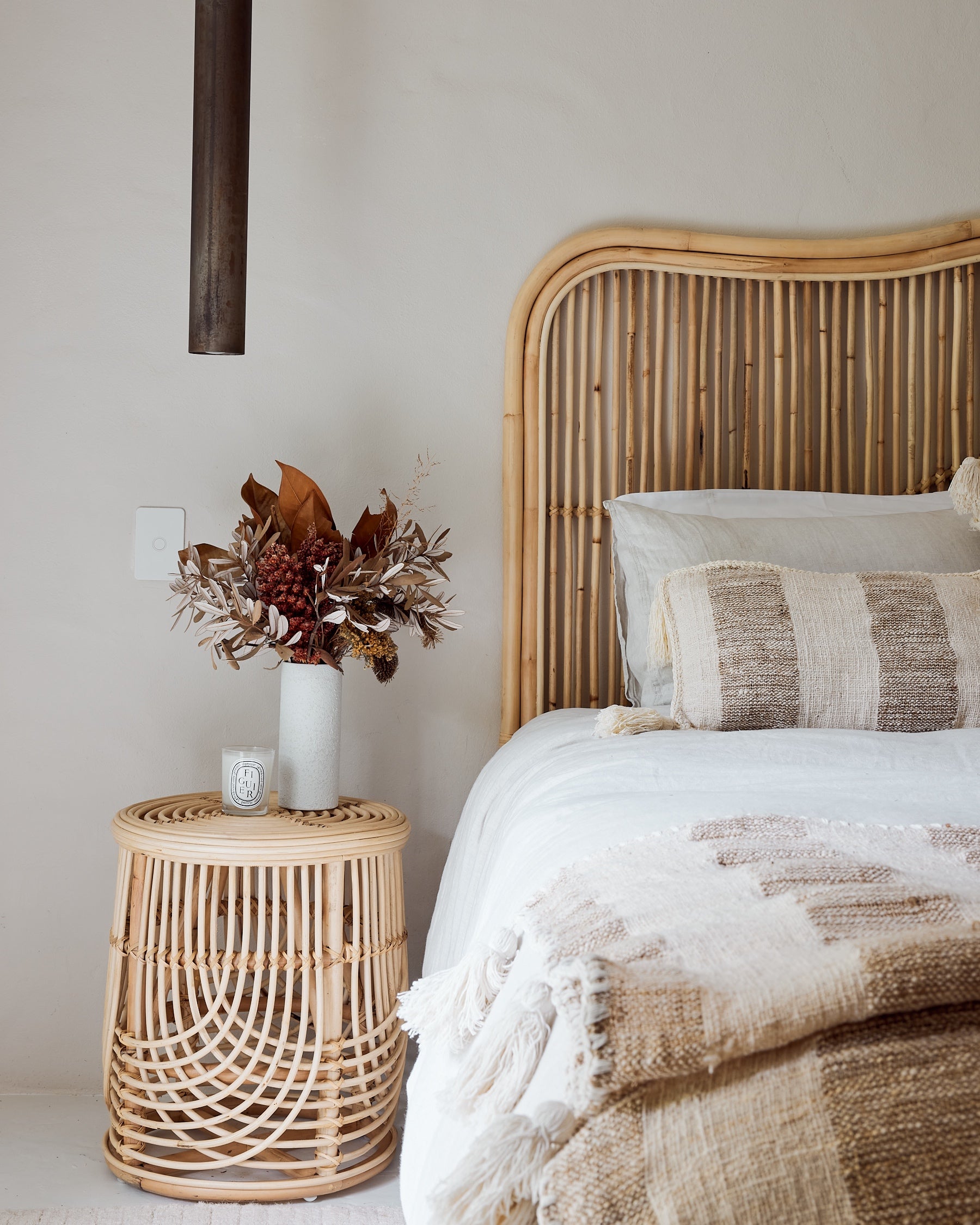 Lembongan Arched Rattan Bedhead