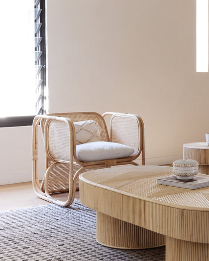 Suarga Woven Rattan &amp; Cane Armchair