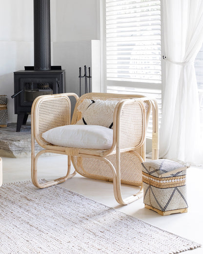 Suarga Woven Rattan &amp; Cane Armchair