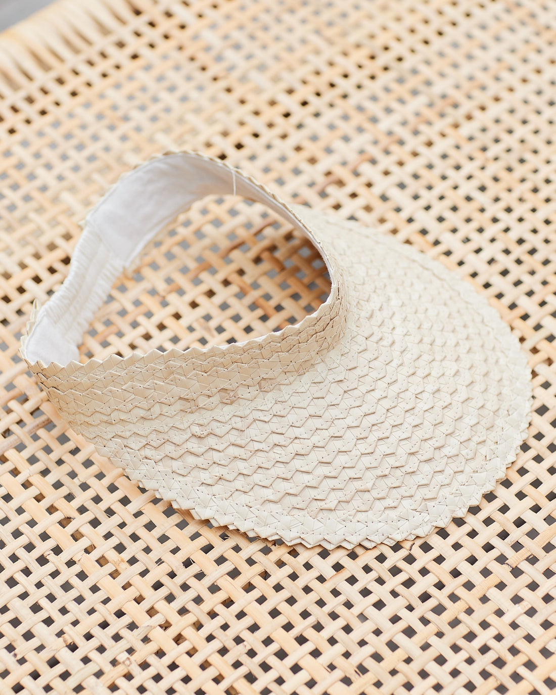 Woven Bamboo Sun Visor - Natural