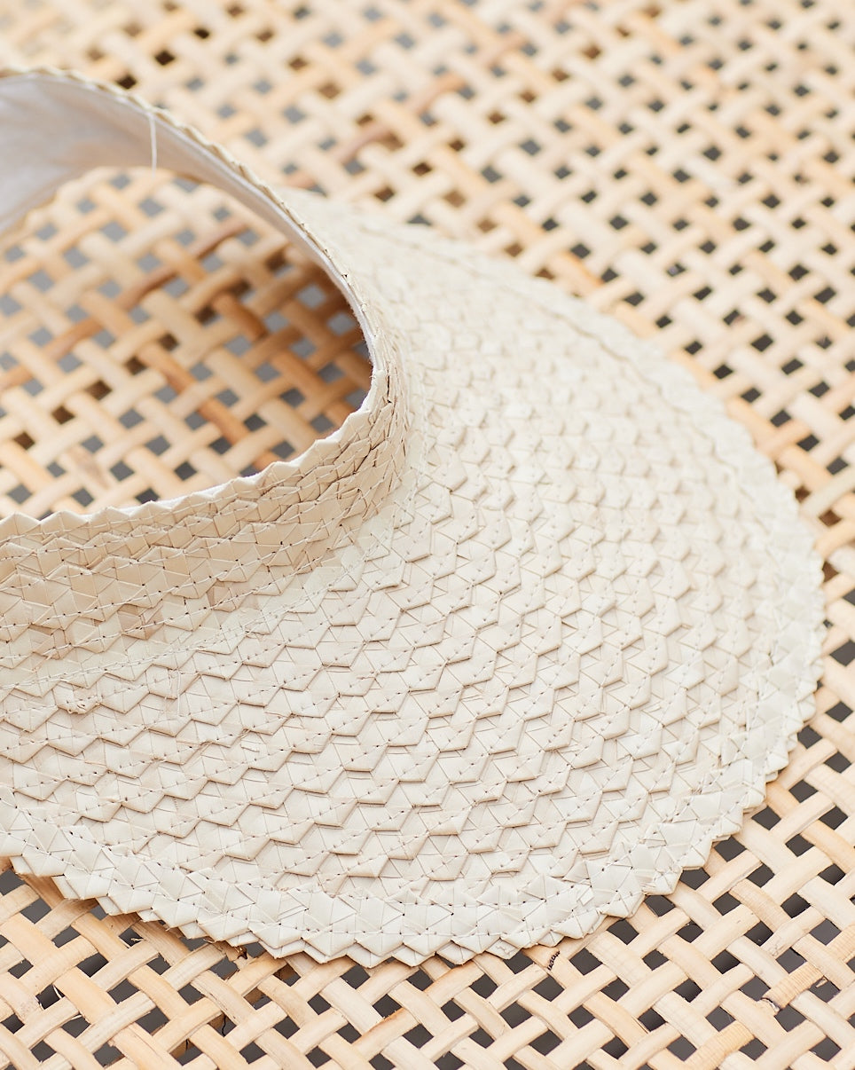 Woven Bamboo Sun Visor - Natural