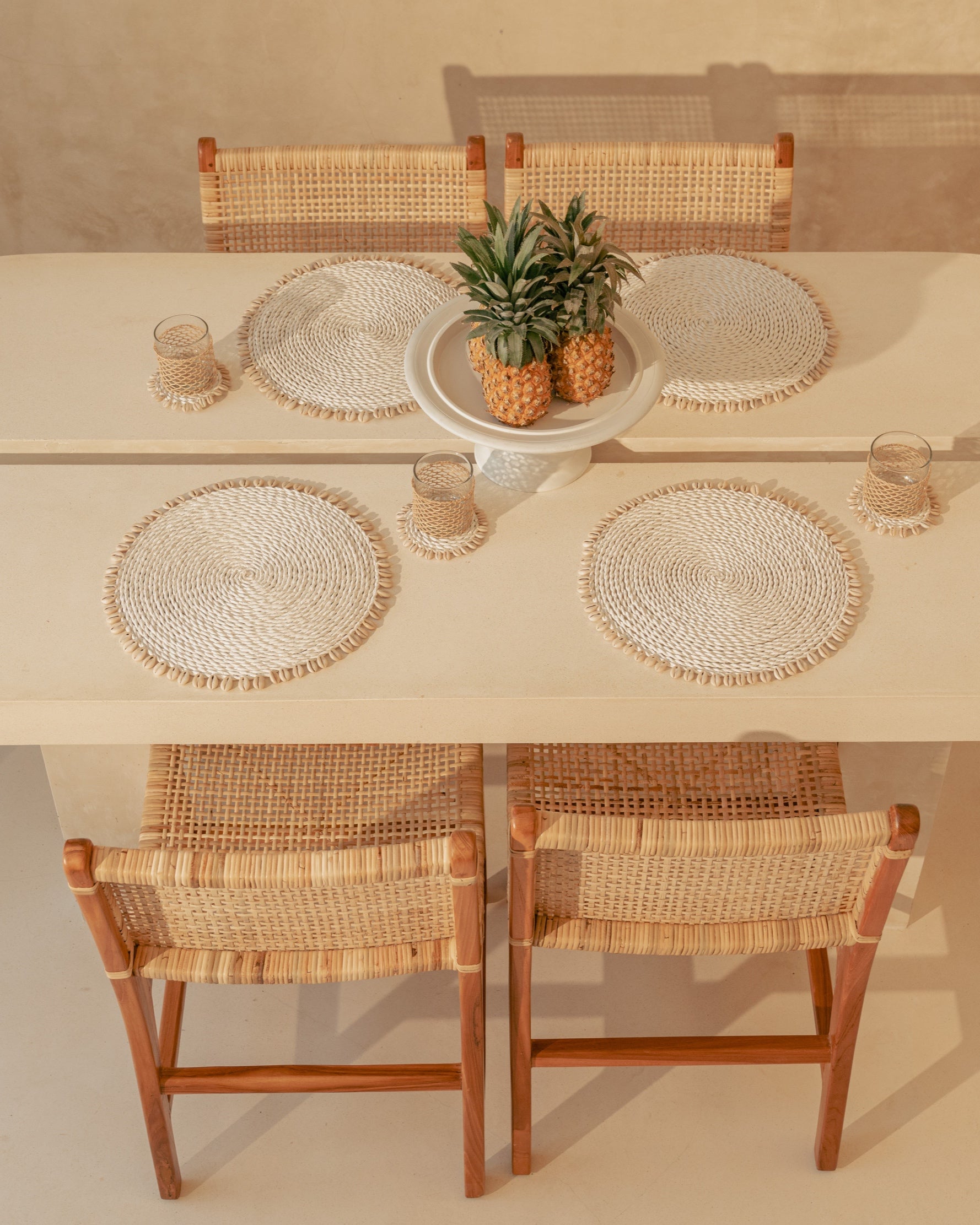 Sumbawa Teak and Rattan Dining Chairs