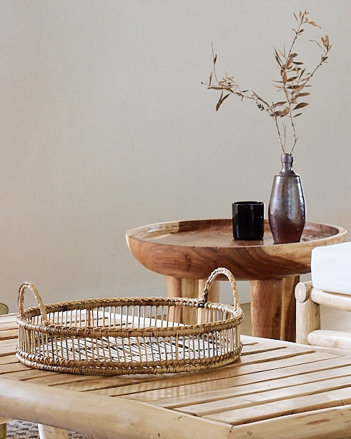 Vertical Rattan Design Trays - Natural Colour