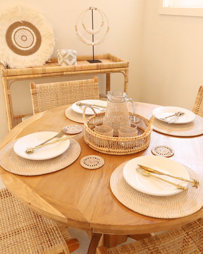 Vertical Rattan Design Trays - Natural Colour